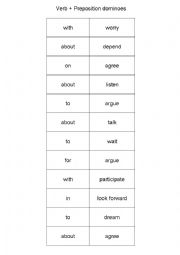 Domino Game: Verb + Preposition 