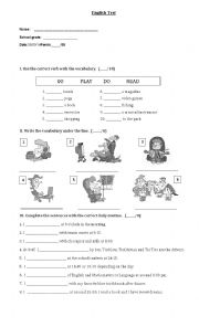 English Tests - Free Time Activities and Daily Routines