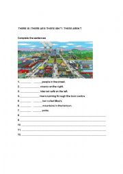 English Worksheet: THERE IS - THERE ARE