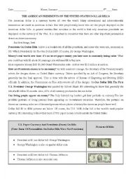 English Worksheet: Presidents On American Currency