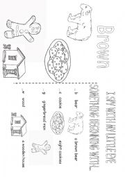 English Worksheet: colouring brown