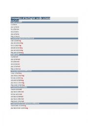 English Worksheet: Conjugation of verb  to scheme 
