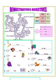 English Worksheet: DEMOSTRATIVE ADJECTIVES