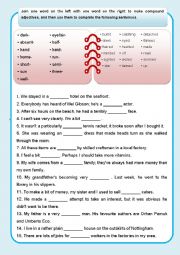 English Worksheet: Compound adjective exercise