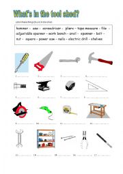 English Worksheet: tool