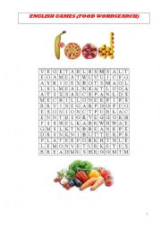 FOOD WORDSEARCH