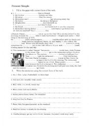 English Worksheet: Present Simple - exercises