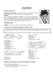 English Worksheet: Frank Sinatra Song