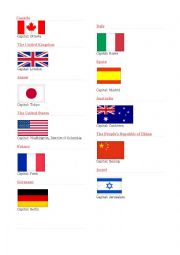 English Worksheet: countries-flags