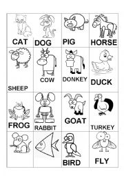 English Worksheet: Animals