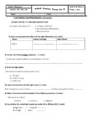 English Worksheet: Mid-Term Test N2