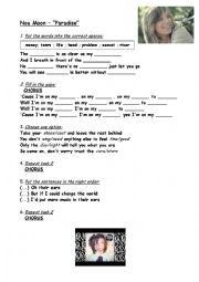 English Worksheet: Noa Moon - 