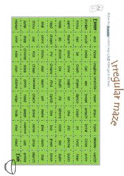 English Worksheet: irregular maze