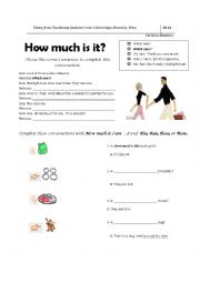 English Worksheet: How much ...?