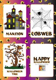 English Worksheet: Halloween FLASHCARDS 5 - 5