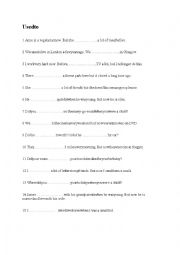 English Worksheet: used to