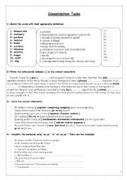English Worksheet: Revision Module 1 9th formers