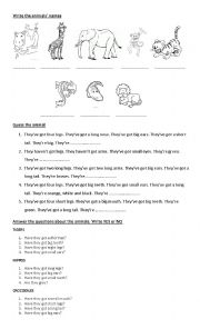 English Worksheet: Wild Animals