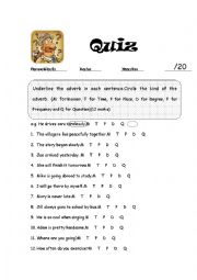 Quiz of adverbs