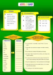 English Worksheet: Adverbs of manner