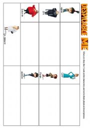 English Worksheet: What do they look like ? Despicable Me Characters