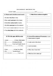 English Worksheet: Really Simple Present Tense