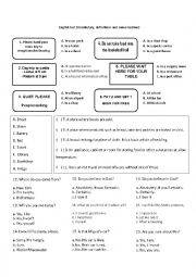 English Worksheet: Vocabulary, definitions and conversations