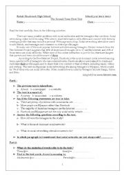 English Worksheet: social media websites