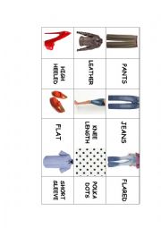 English Worksheet: CLOTHES MEMORY GAME III
