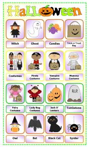 English Worksheet: Halloween: Pictionary_2