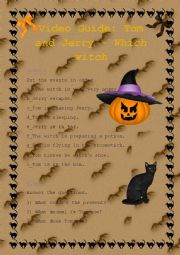 English Worksheet: Tom & Jerry video guide for Halloween