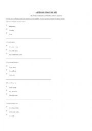 English Worksheet: LISTENING PET EXAM