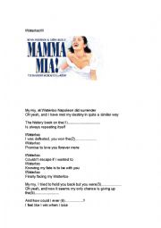 English Worksheet: Waterloo, mamma mia!