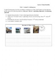 English Worksheet: Unit 1 Lesson 5/ A walking tour