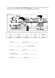 English Worksheet: In The Kitchen