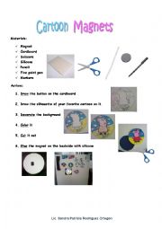 English Worksheet: Cartoon Magnets