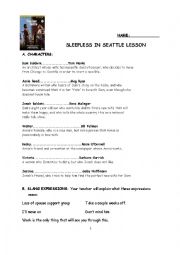 English Worksheet: Sleepless in Seattle