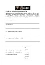 English Worksheet: Bush Mechanics Episode 1