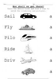 English Worksheet: How shall we get there?