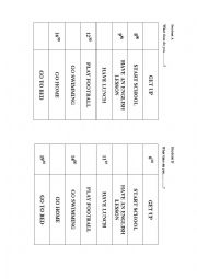 English Worksheet: What time do you.....