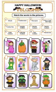 English Worksheet: Halloween: matching_3