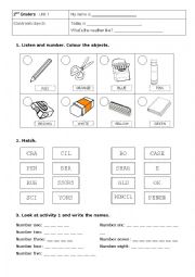 Classroom objects