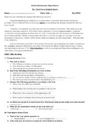 English Worksheet: inventions and discoveries