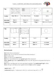 English Worksheet: Flags, nationalities, languagues