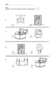 English Worksheet: English  shapes for kids 