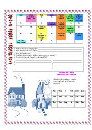 English Worksheet: Heidis Agenda