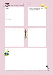 English Worksheet: Celebrity profile