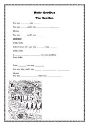 English Worksheet: Hello Goodbye