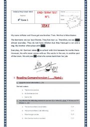 END-TERM TEST N1  (TECHNICAL SCHOOL TUNISIA) 