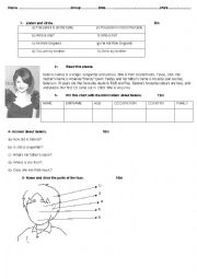 English Worksheet: evaluation